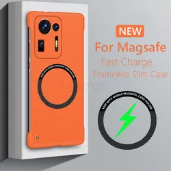 Frameless Magnetic For Magsafe Slim Case For Xiaomi Mi Mix 4 Mix4 5G Wireless Charging Hard Back Cover