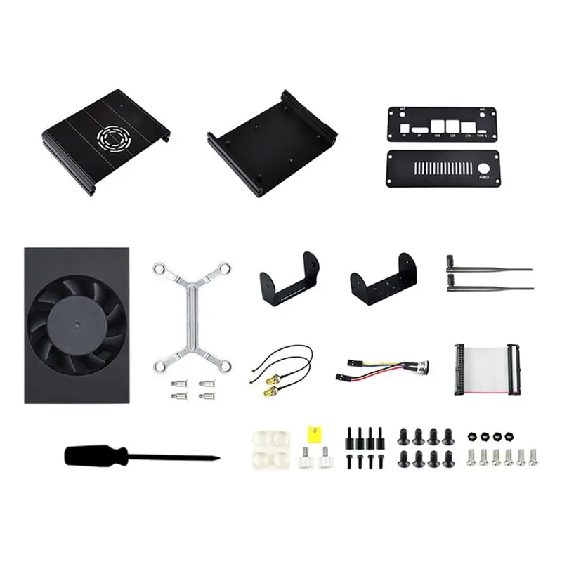 B63B-Portable Camera Stand For Jetson Orin Nano NX Aluminum Enclosure Kit Heat Dissipation Fan Fits For Jetson Orin Nano NX