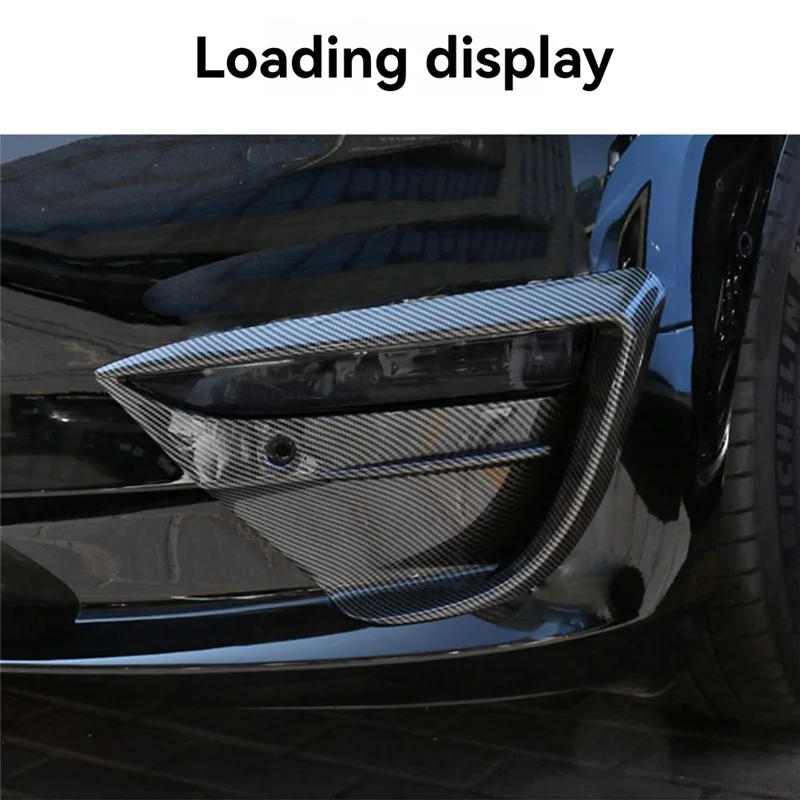 

ABQB-Car Fog Lamp Spoiler Blade Trim For Tesla Model 3 2019-2023 Wind Spoiler Frame Trim Accessories