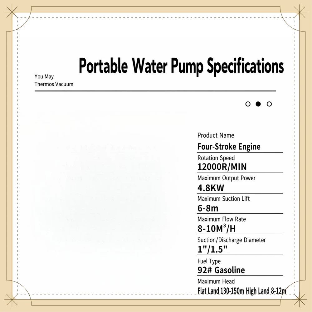 Water Pump Agricultural Irrigation Waterproof  Farm  2-Stroke 4-Stroke