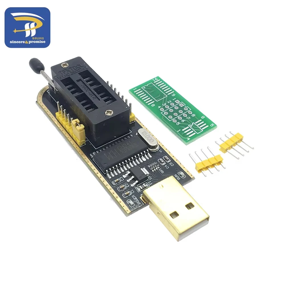 SOIC8 SOP8 Test Clip For EEPROM 93CXX / 25CXX / 24CXX Adapter + CH341A 24 25 Series Flash BIOS USB Programmer Module