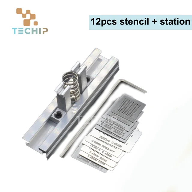Bezpośrednie ciepło BGA Stencil DDR1 DDR2 DDR3 DDR5 DR2-3 DDR3-2 GDDR5 BGA Zestaw do reballingu Stacja lutownicza