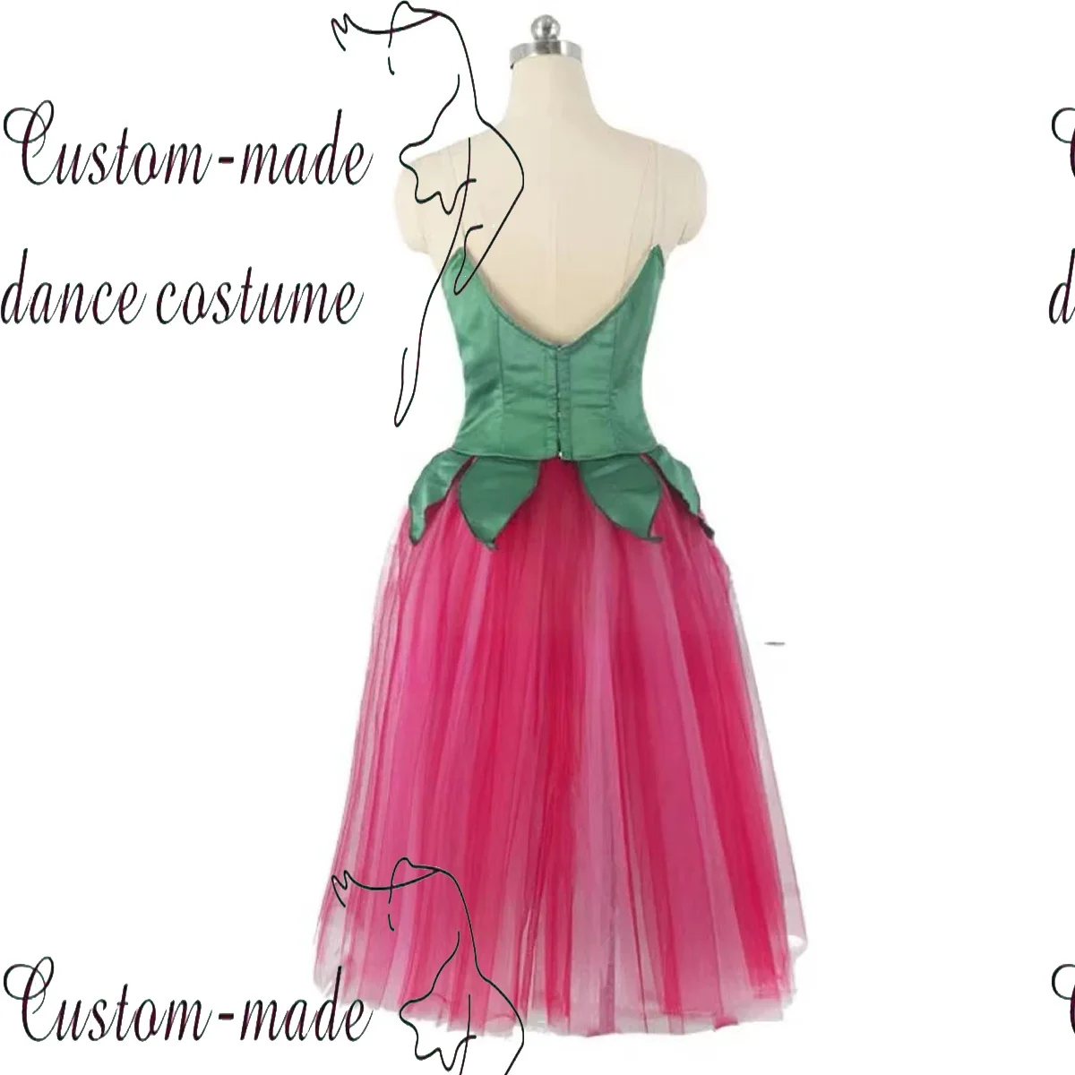 El despertar del dios de las flores en primavera y las variaciones de la falda de ballet de la diosa de las flores falda larga de rendimiento para niños