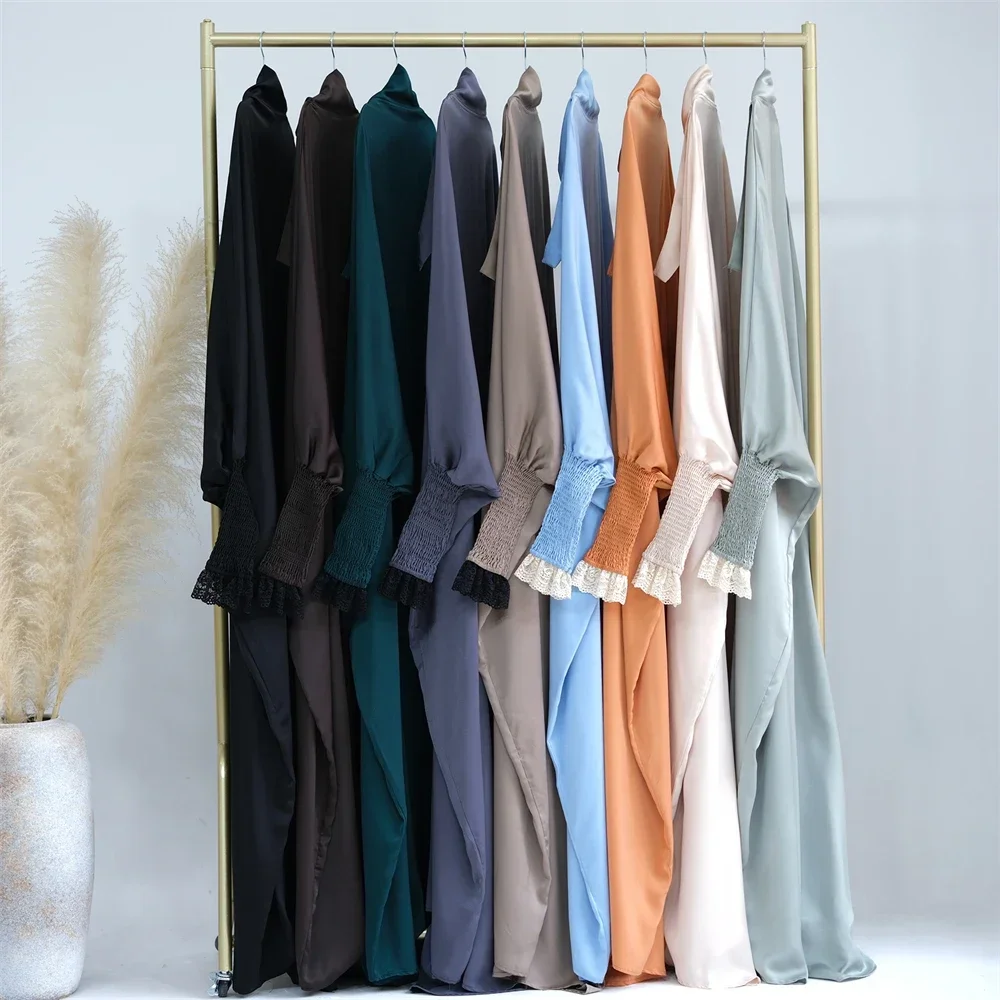 Muslim Women Hooded Maxi Dress Ramadan Modest Prayer Garment Islamic Clothing Eid Abayas Overhead Robe Turkey Dubai Kaftan Abaya