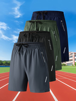 Summer Men's Sport Shorts Cool Sportswear Running Shorts Casual Bottoms Gym Fitness Training Jogging Short Pants Men Black Gray