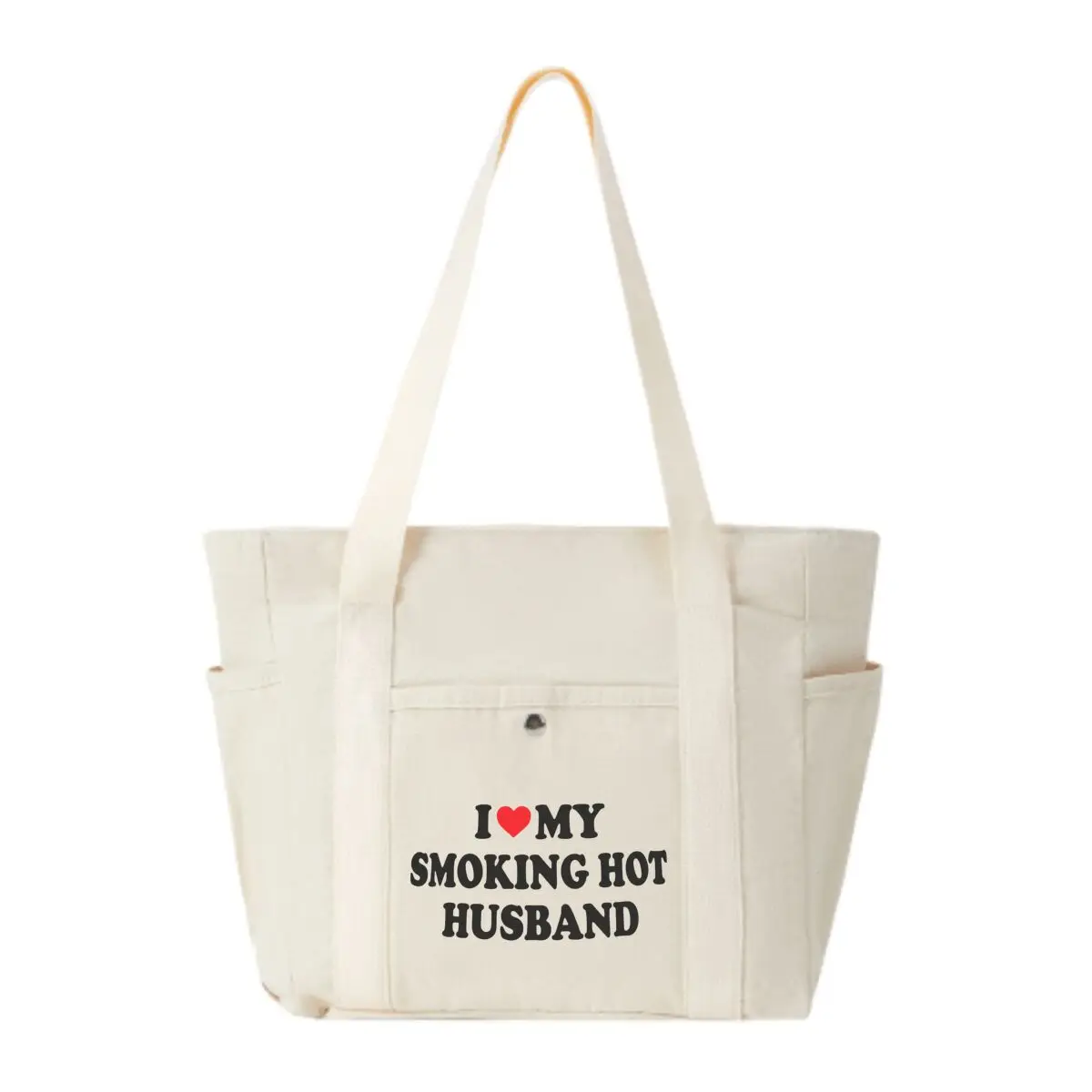 

I Love My Smoking Hot Husband Casual Multi-Pocket Tote – Perfect for Work Commutes