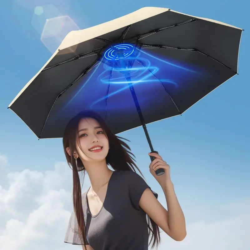 30% off the upgraded 3000mAh USB power bank, cooling fan umbrella, sun protection and UV protection umbrella.