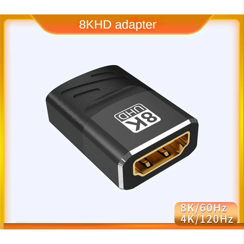 8K HDMI-Compatible Adapter 2.1 Female to Female Extender Compatible 8K 60Hz 4K 120Hz 48Gbps HDR Video for TV Projetor