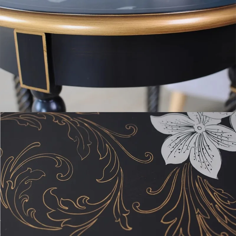 Small-sized furniture, living room, bedroom sofa rounded corner edge few bedside lamp table