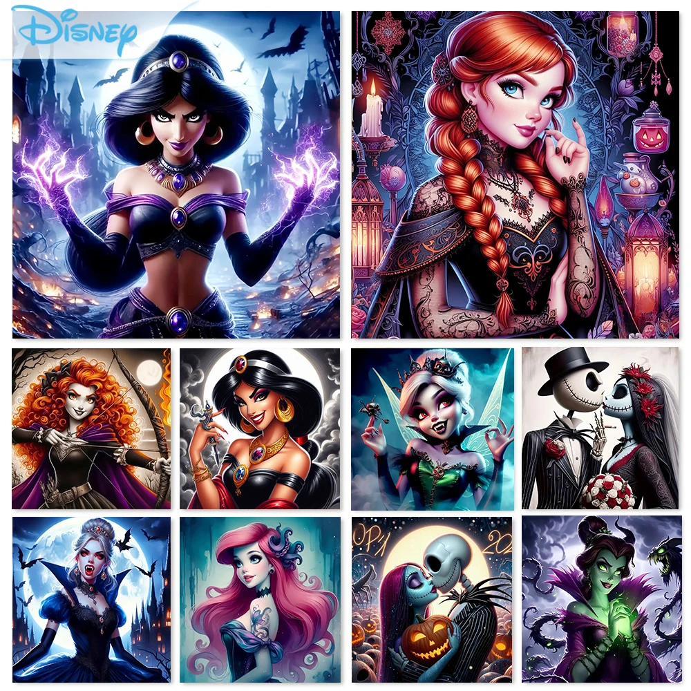 

5D алмазная живопись Дисней Анна Жасмин Тинкер Белл вышивка полная алмазная мозаика наборы крестиков Кошмар перед Рождеством