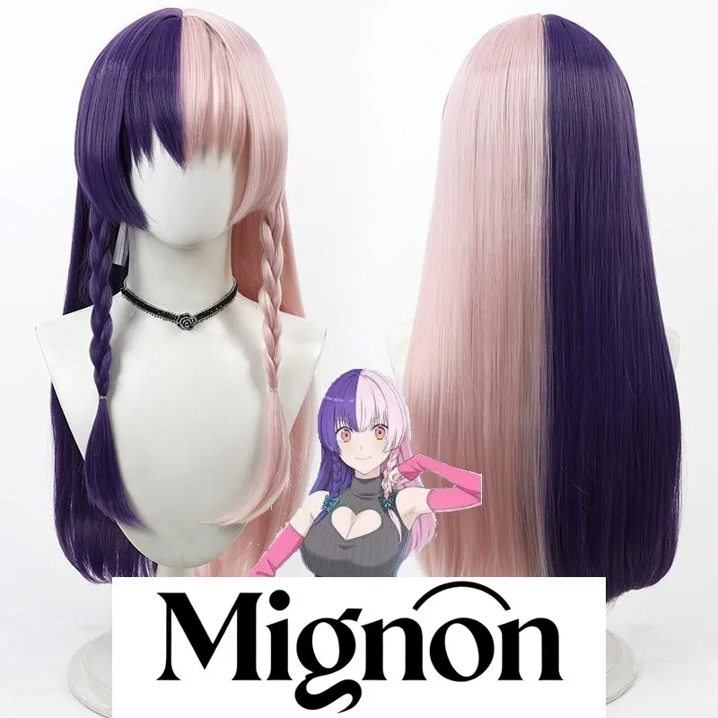 

2,5 Dimensional Seduction 753, парик для косплея, длинные волосы, двухцветные двойные косы, подарок на Хэллоуин