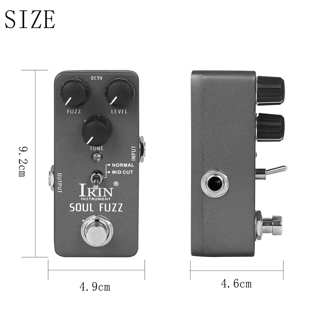 IRIN RS-11 Soul FUZZ Pedal Normal/Mid cut Mode Produces Fine Rough Sharp Granular Electric Guitar Effect Pedal True Bypass