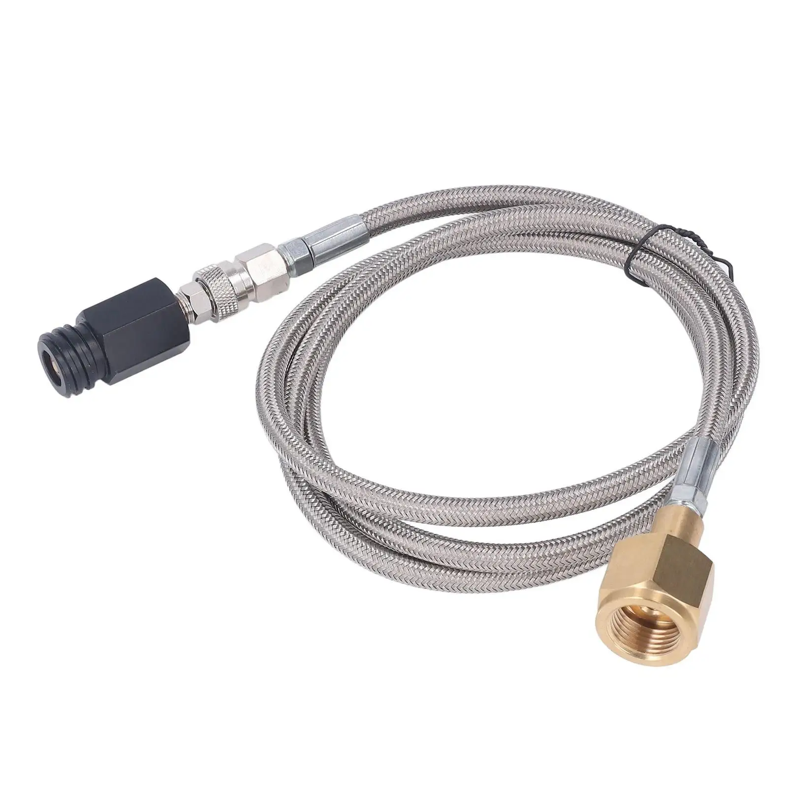 CO2 Soda Refill Adapter with 60in Hose & CGA320 Connector - Cylinder Cartridge Fill Tank Accessory