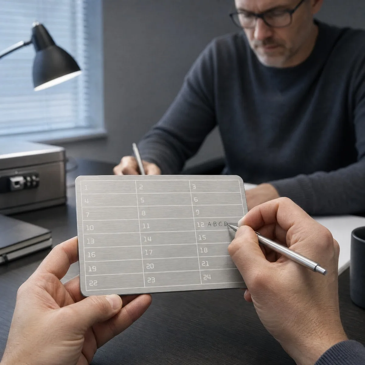 Aluminum alloy cold wallet suitable for Bitcoin password storage compatible with all bip39