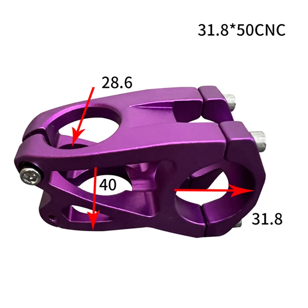 جذع أرجواني مؤكسد 31.8 مم، هيكل قوي، تصميم مضاد للصدأ، تصنيع CNC، سهل التركيب، أرجواني مؤكسد