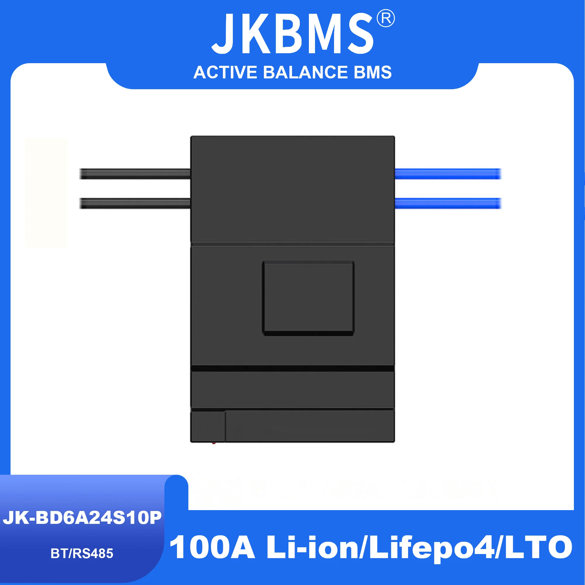 

JKBMS 8S 9S 10S 11S 12S 13S 14S 15S 16S 20S 21S 24S Smart BMS 60A 80A 100A Active Balance Lifepo4 18650 Battery Storage