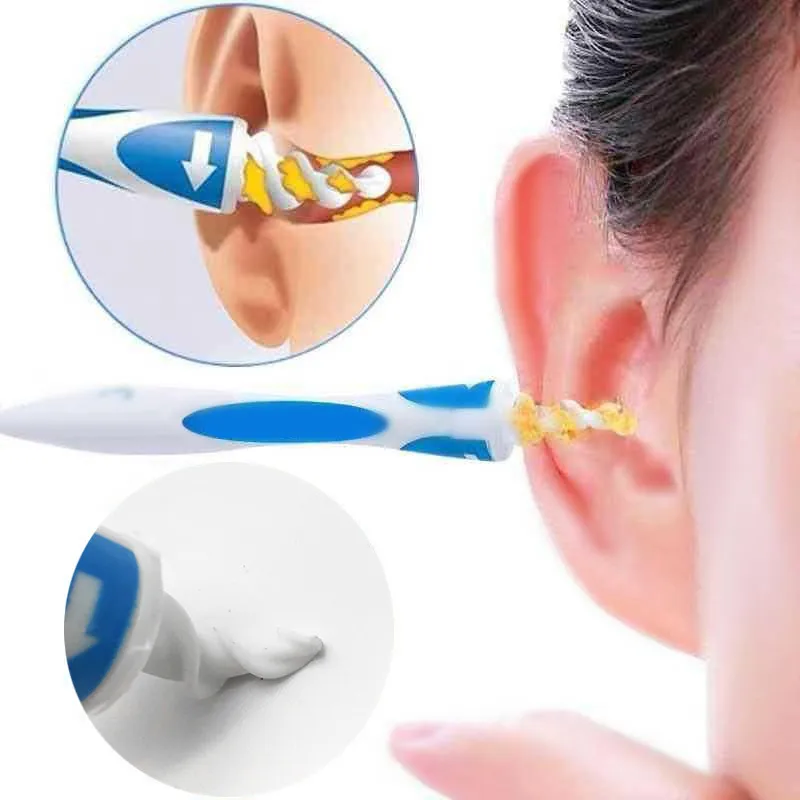 Ear Wax Remover Tool Ear Scoop 16 pcs Ear Cleaner With Soft Silicone, Cleaning Ear Wax,Portable Soft Spiral Beauty Care Gadget