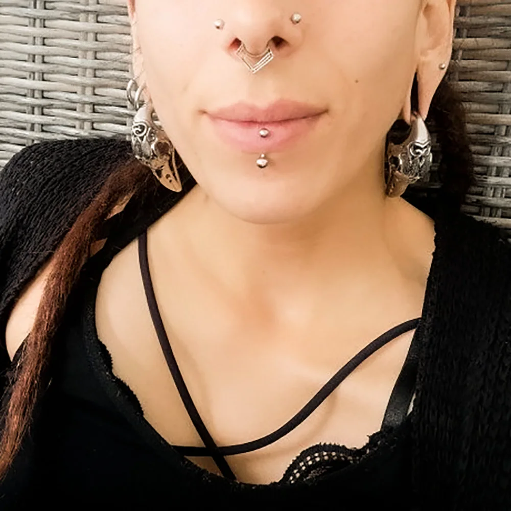 Giga 1/2Pcs Bird Ear Weights Hangers Stainless Steel 9/14 inch Ear Plugs Tunnel Dangle Gauges Body Jewelry Piercing Earrings