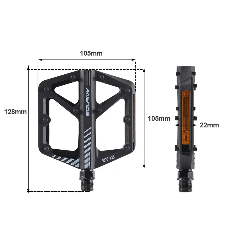 BOLANY Bicycle Nylon Pedal Mountain Bike Anti-slip Bike Pedals Seal Double Bearing Pedal MTB Bike Accessories