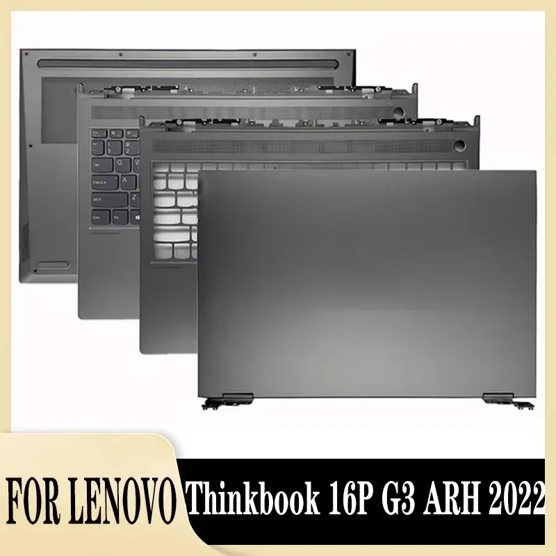 

New PC Parts for Thinkbook 16P G3 ARH 2022 Screen Back Cover with Hinges Palmrest Upper Case Bottom Laptop Covers Replace