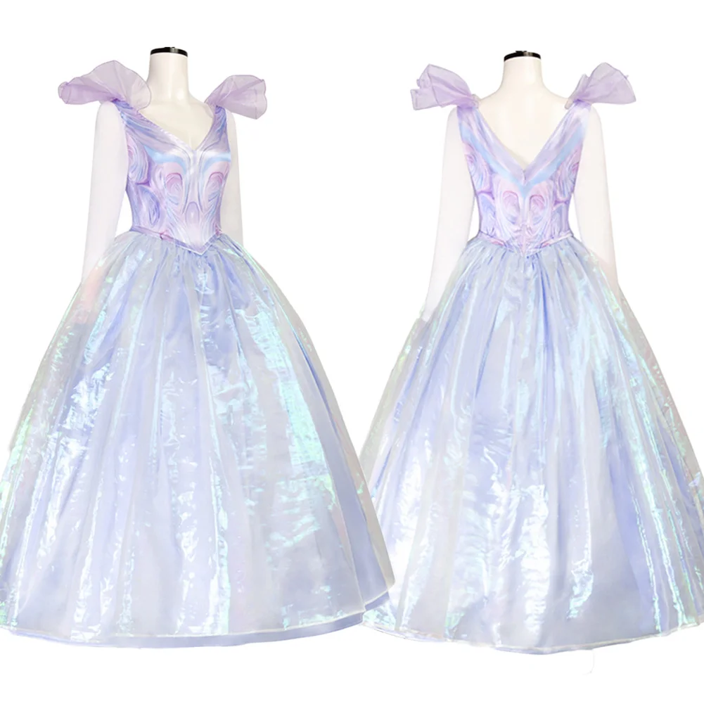 映画ウィッケ魔女グリンダコスプレ紫色のドレス衣装クラウン魔法の杖衣装女性ハロウィンカーニバルパーティーロールプレイスーツ