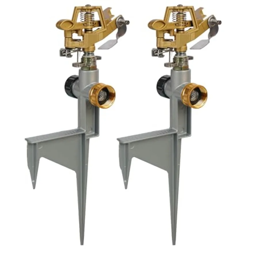 

Ударные разбрызгиватели из цинкового сплава для двора, импульсная водяная спринклерная головка на шиповом основании, регулируемые водные разбрызгиватели для больших