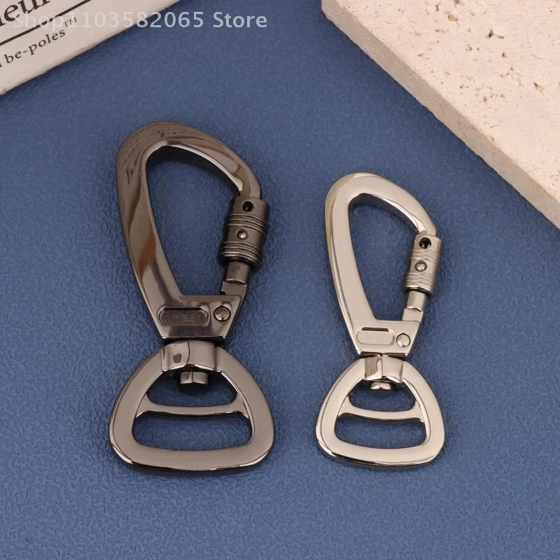 1Pcs 360° Rotatable Carabiner Keychain Hook With Lock Rock Climbing Safety Quick-hang Spring Hook DIY Strong Pull Buckle