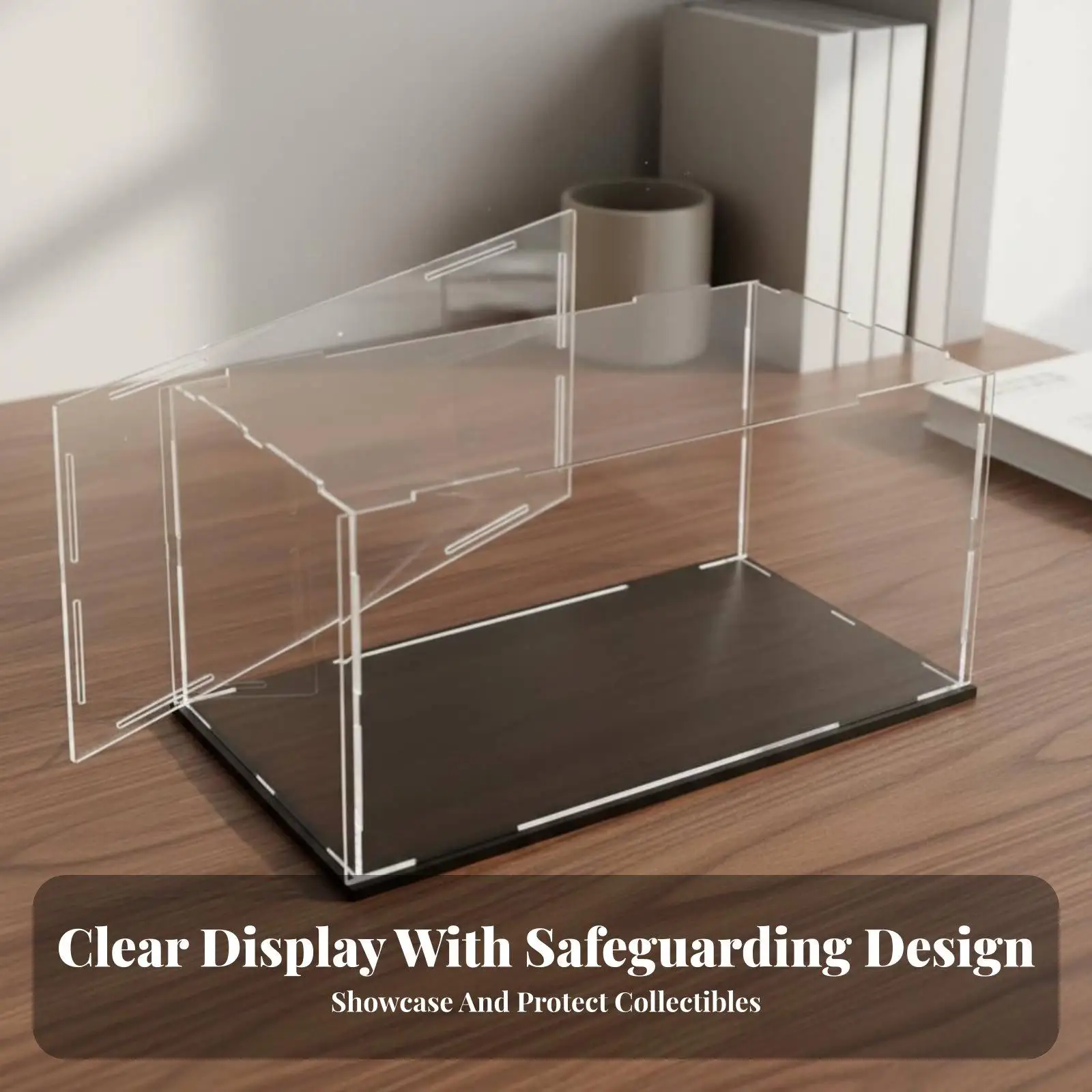 Premium Acrylic Display Case Crystal Clear Collectible Storage Box for Figures and Memorabilia Dustproof Enclosure for Home