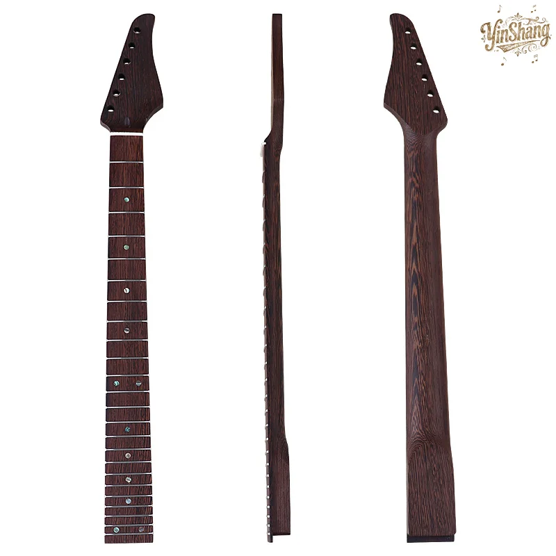 

Chicken wing wood electric guitar neck 24 fret 5.6mm guitar neck assembly DIY electric guitar accessories