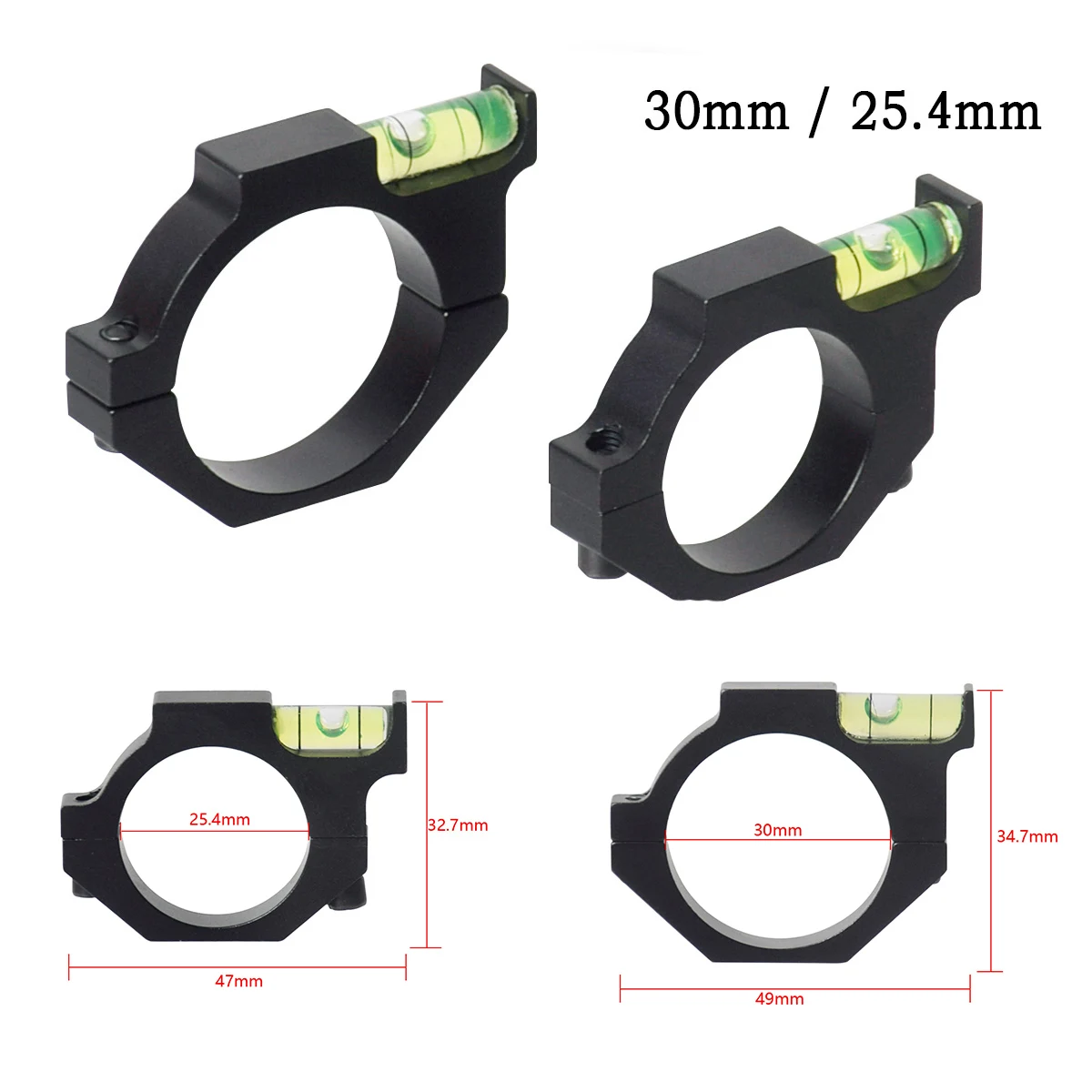 

Tactical Optics Rifle Scope Bubble Level 25.4mm 30mm Spotting Airgun Ring Spirit Level Balance Pipe Airsoft Tube Gun Mount 20mm