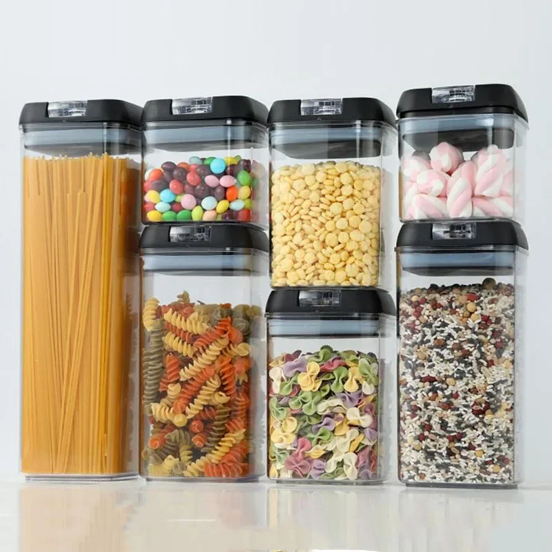 Plastic food storage container airtight tank moisture-proof and insect-proof storage bottle kitchen refrigerator storage jar