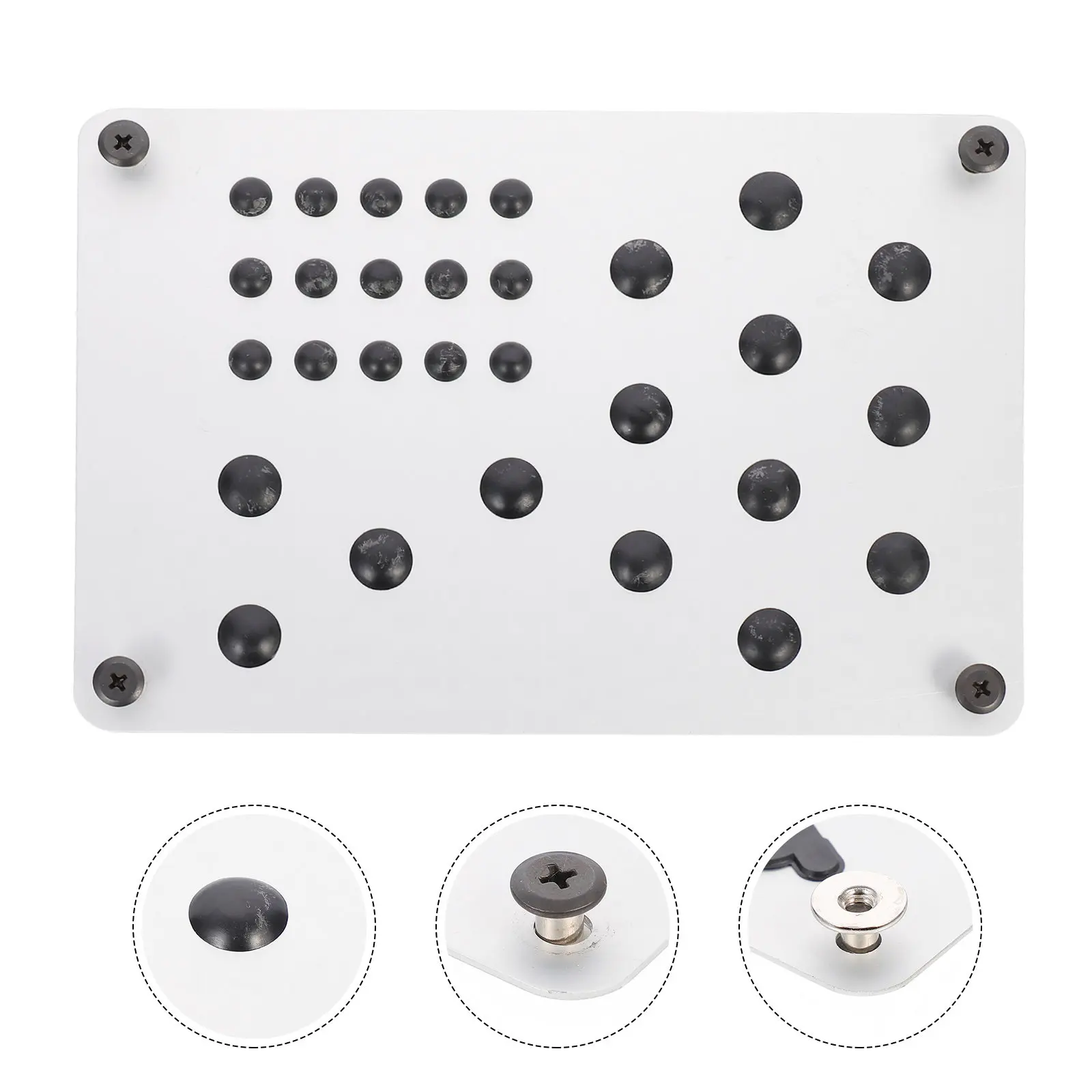Car Floor Heel Pad Pedal Plate Set Non Slip Rust Resistant Durable Easy Install for Truck Interior