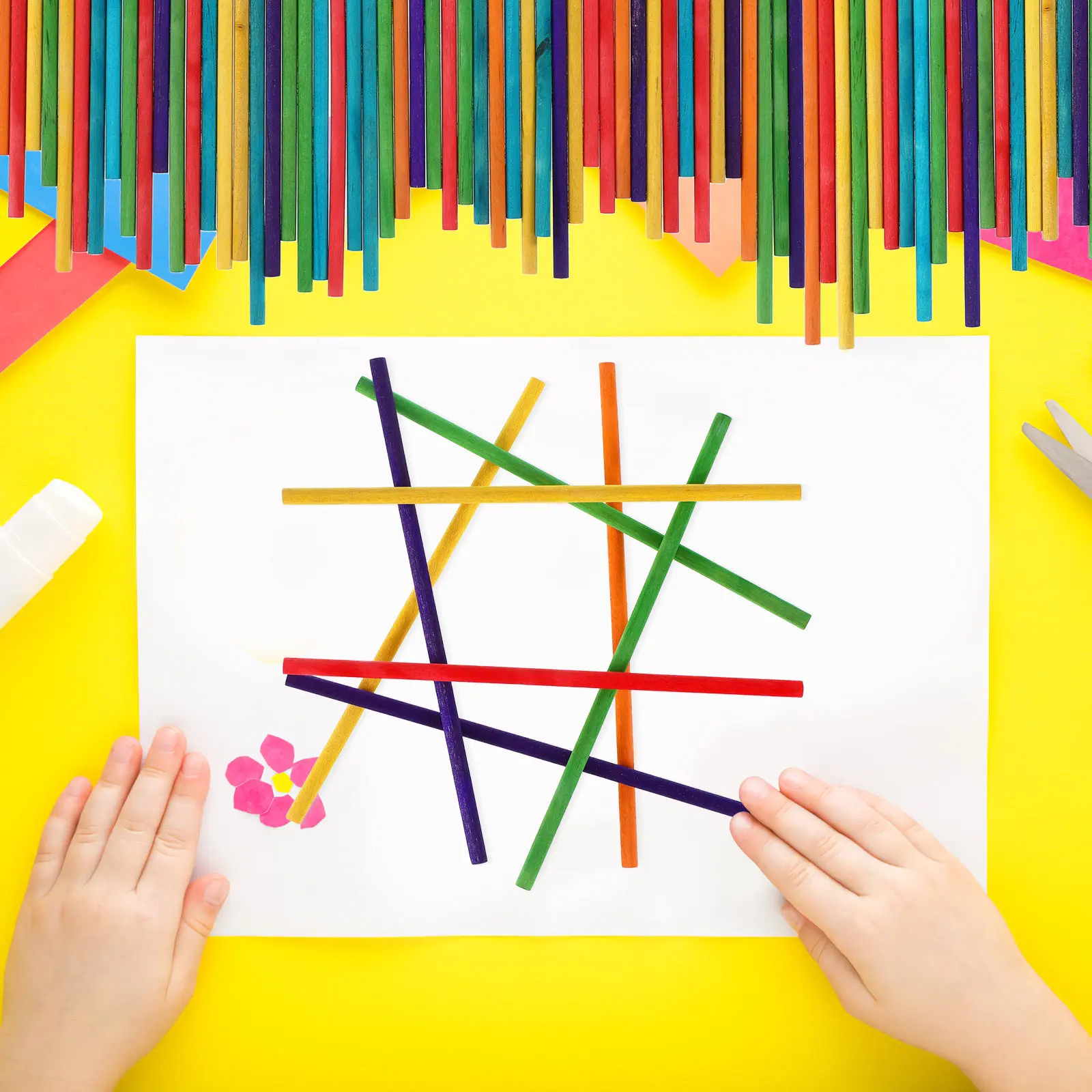 

50Pcs Colorful Round Wooden Craft Sticks Natural Wood DIY Ice Cream Painting Sculpture Kids Creative Learning Art Supplies