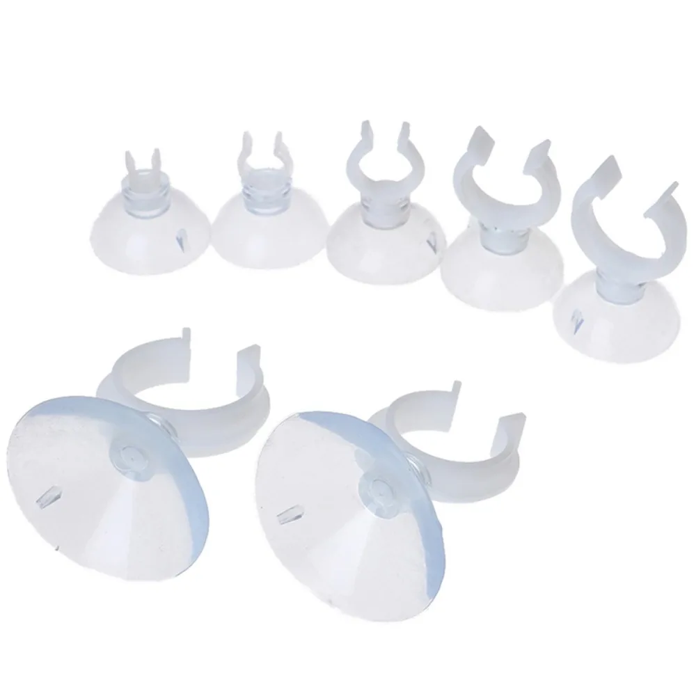 10pcs PVC  Clear Aquarium Sucker  Fish Tank Suction Cup Soft Air Line Tube Oxygen Pump Fixed Clamp Aquarium Supples