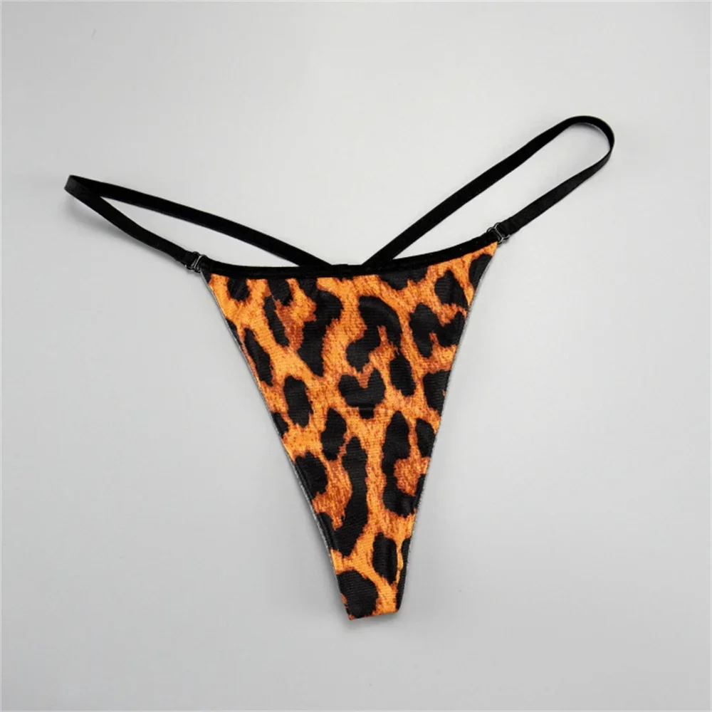 2 ks/sada dámských kalhotek s leopardím/zebrovým/maskáčovým potiskem, tričko na zádech, sportovní, dámské bezešvé bavlněné tanga, prodyšné, pohodlné - náhled 2