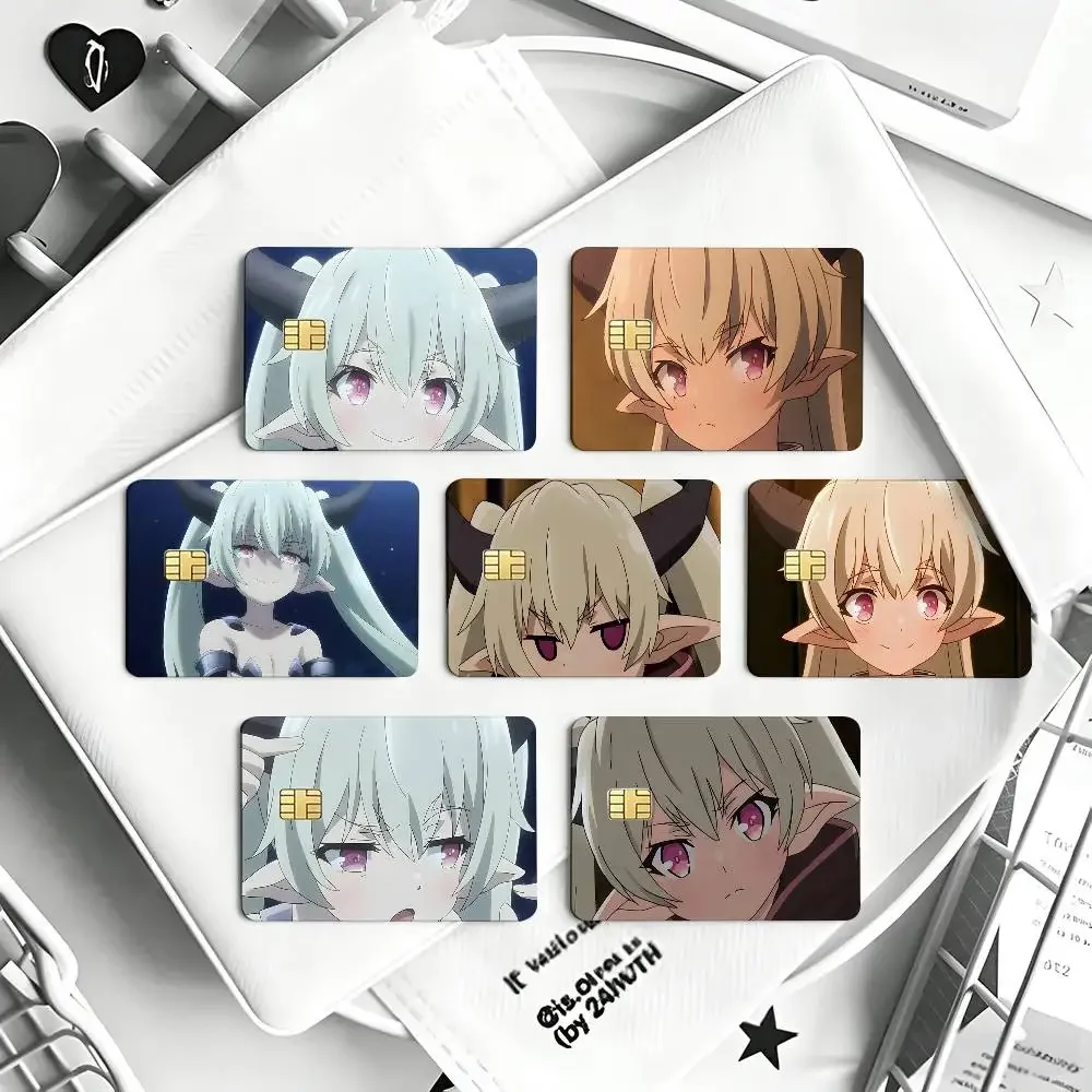 Krem How Not To Summon A Demon Lord Credit Card Sticker Waterproof PVC Skin Cover For Debit Bank Card, Removable Card Decal Wrap