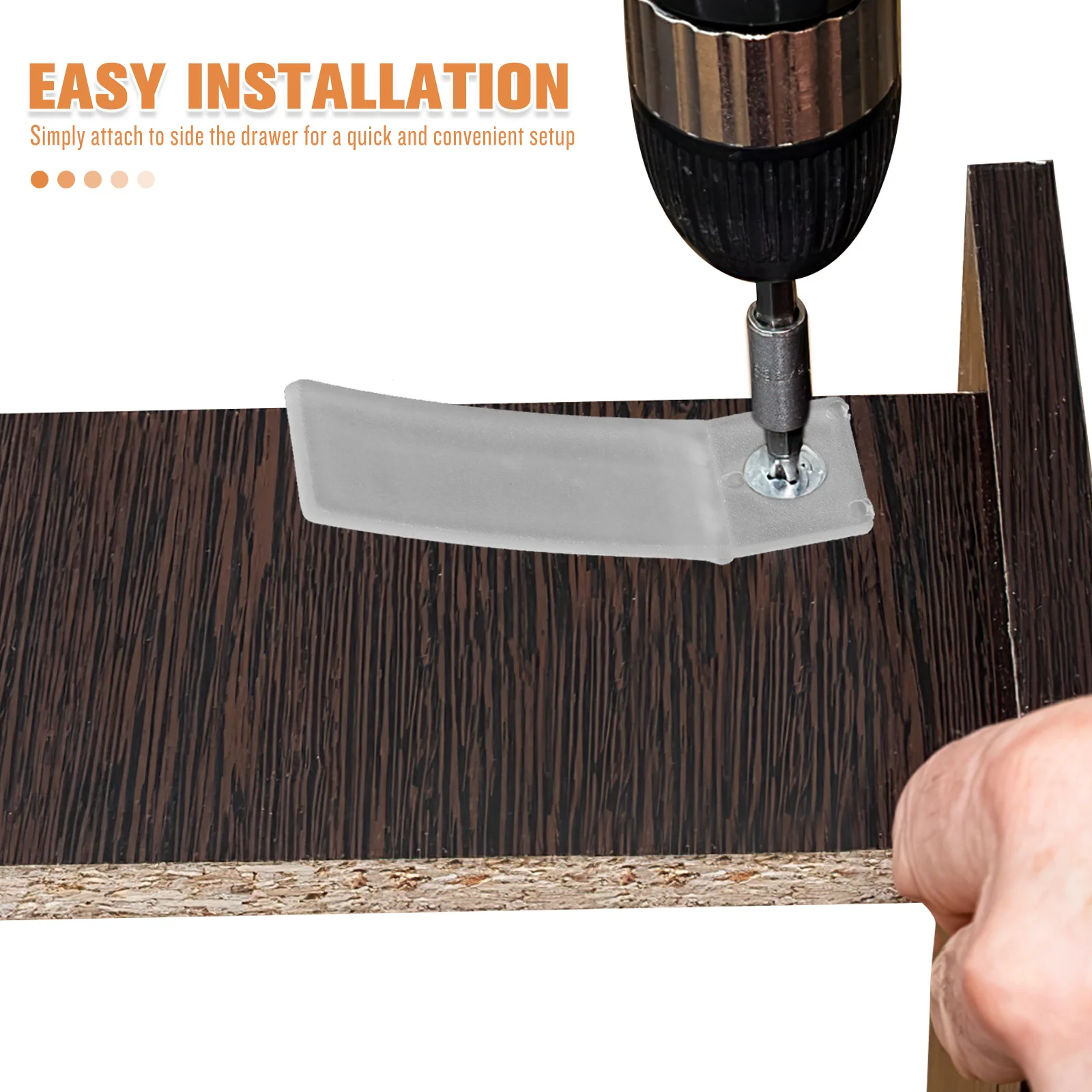 40-set doorzichtige plastic antislip rechthoek voor meubelbodemreparatietool Gemakkelijk te installeren stopt voor dressoir Plastic ladestoppers