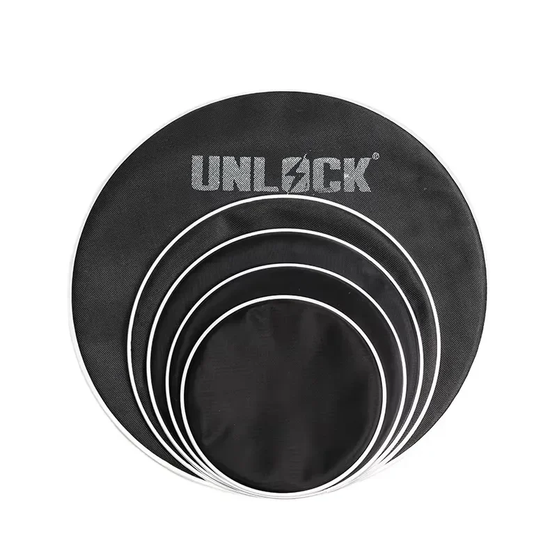UNLOCK Black 2-3 Layer Mesh Drum Heads E-Drum Set 10/12/14/16/22 Inch Professional Noise Reduction System Customized Logo