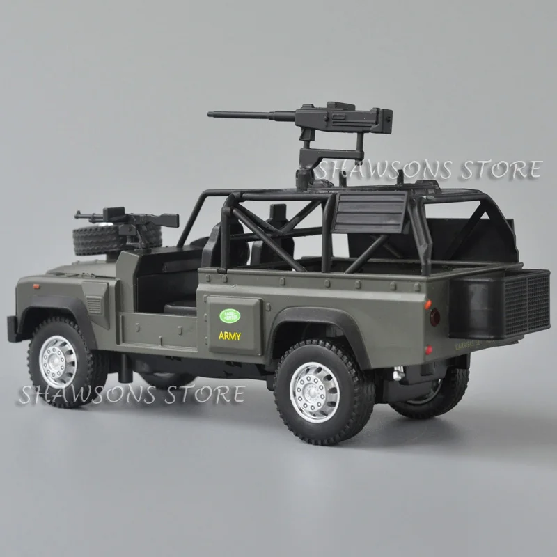 1:32 Scale Diecast Military Model Toys Defender Tactical Vehicle Miniature Replica Pull Back With Sound & Light