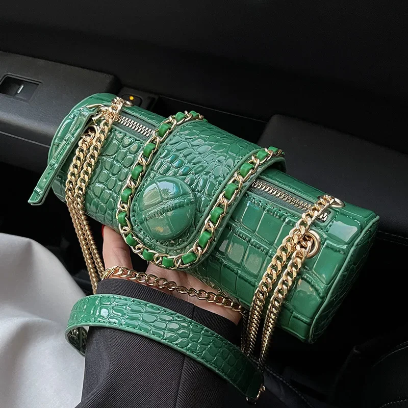 

2023 Small Chain Barrel Shaped Women Fashion Women's Luxury Designer Crossbody Bags