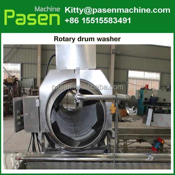 Wasmachine voor fruit- en groentetrommel / roterende trommelwasmachine