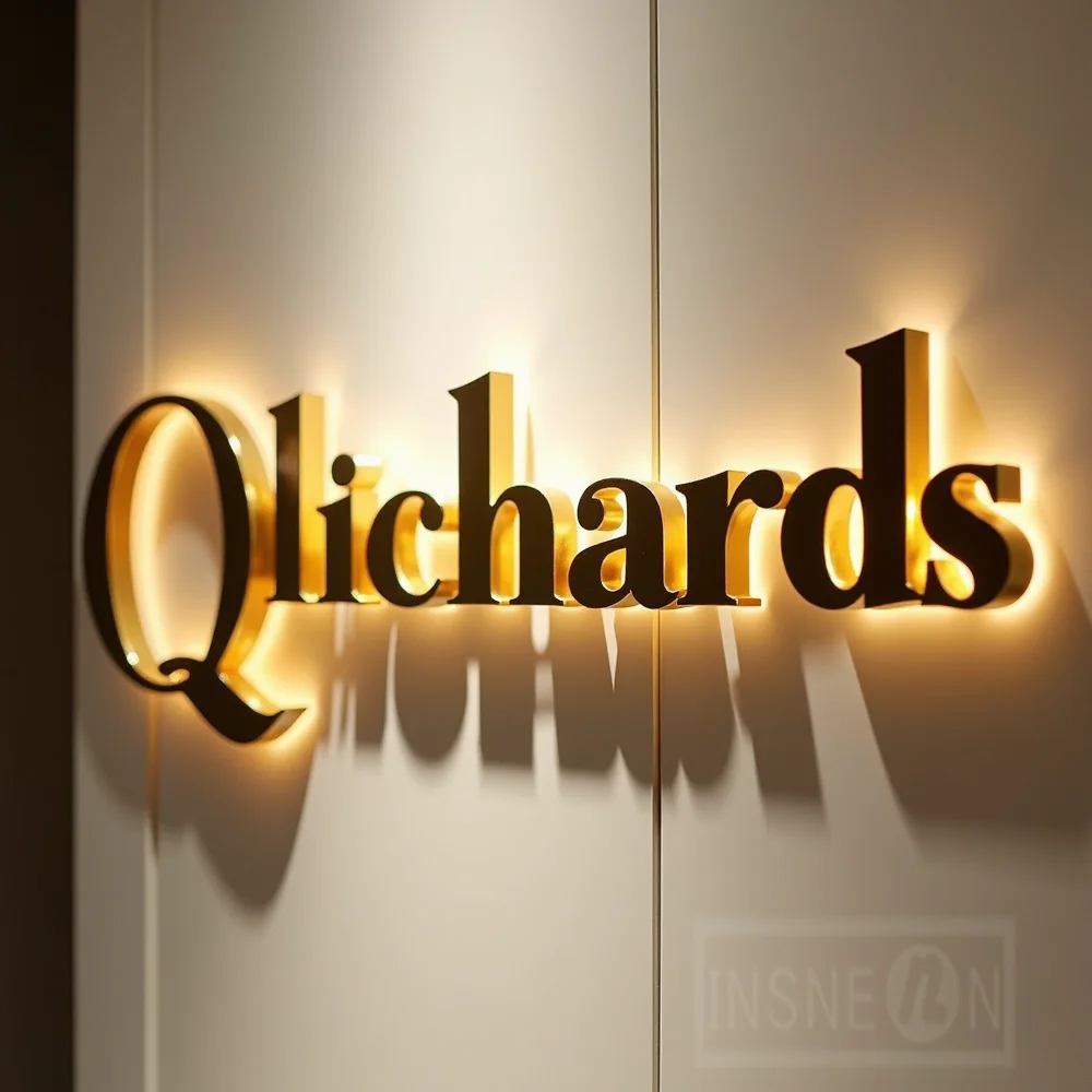 Custom Metal LED Sign Wall Logo Luminous Letters Outdoor Company Store Light Signboard,Business 3D Acrylic Signage Decoration