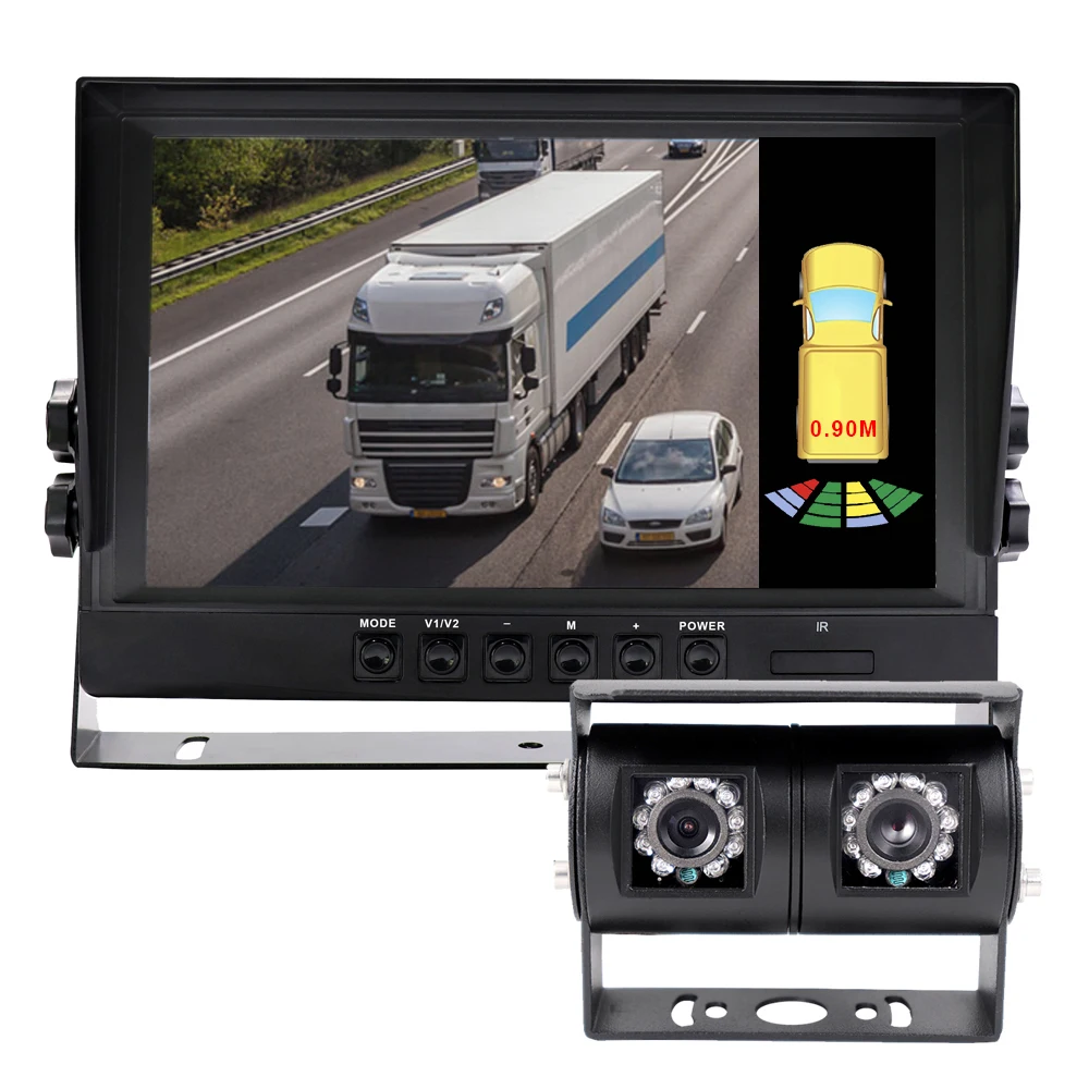 

hit product9'' IPS Screen Dynamic Radar Sensor System with Buzzer & 1080P AHD Twin Lens Reversing Camera