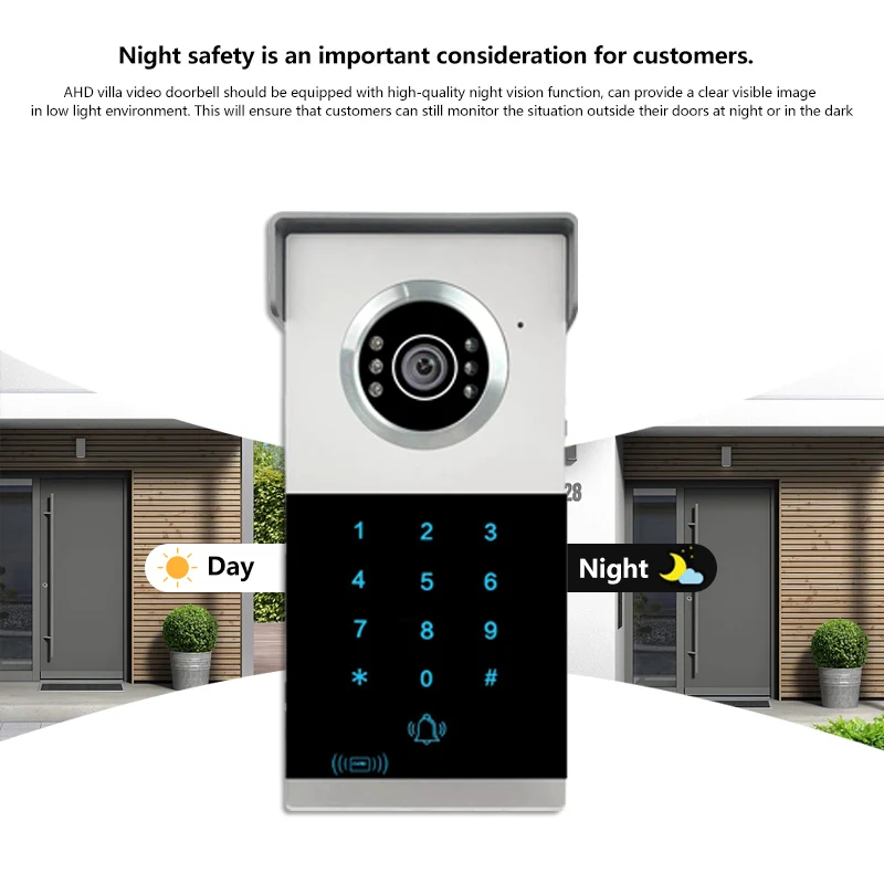 Visual Doorbell Home Wired Monitoring Intercom Villa High-definition Intelligent Night Vision Electronic Access Control System