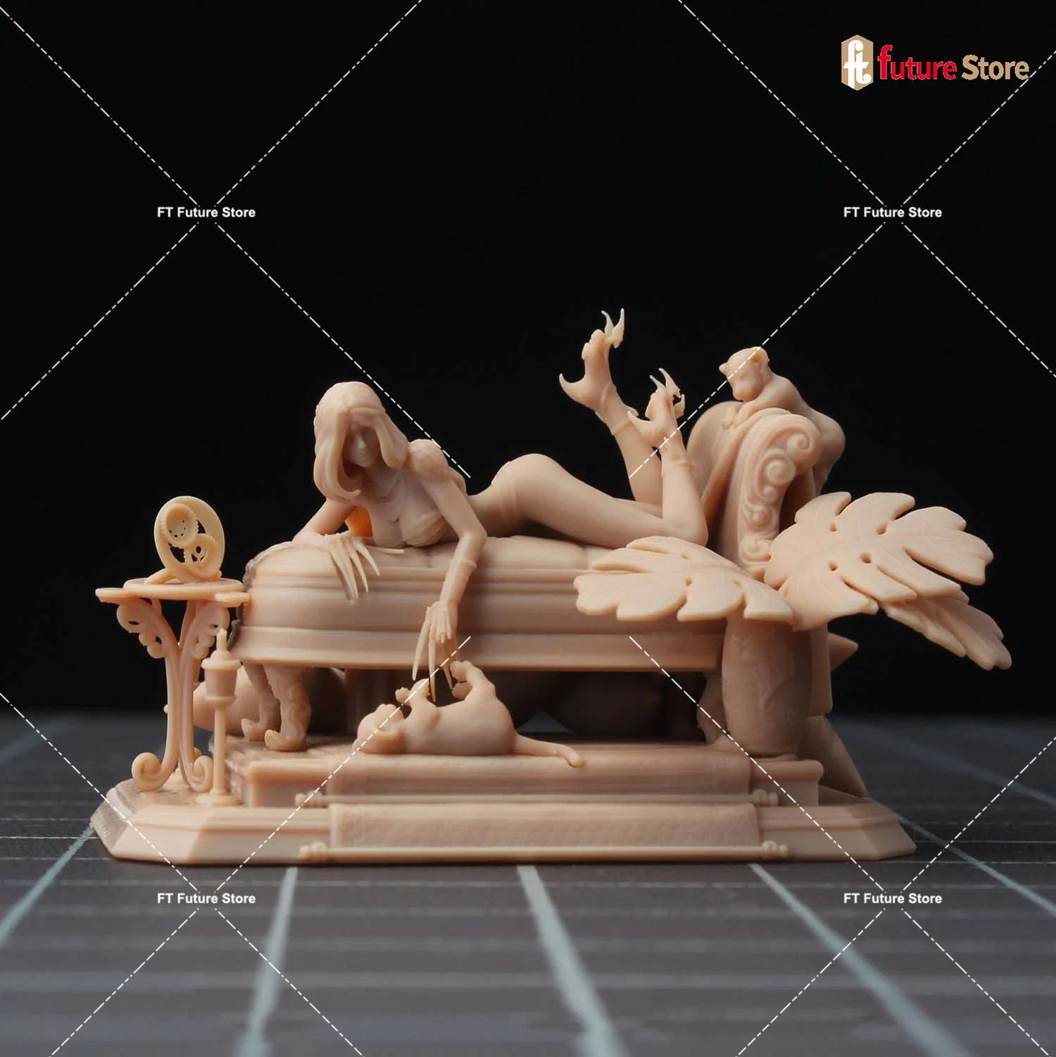 1/64 1/43 Girl Princess Sofa Platform Figure Diorama Model Miniatures Scene Props Mini Dolls Micro Photograph Props Decor Toys