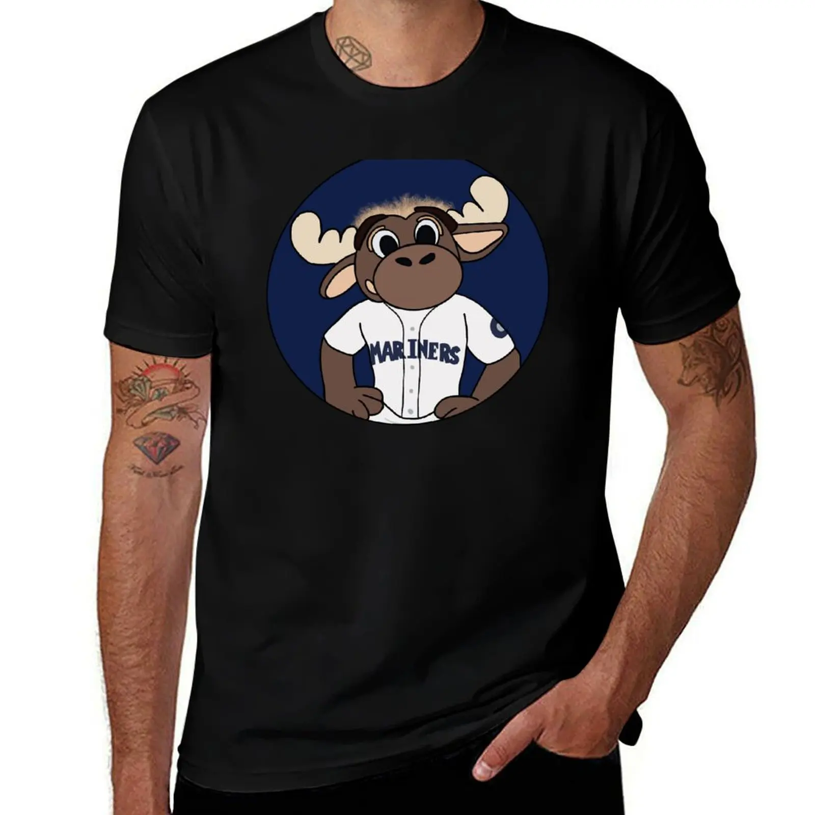 

Baseball Team Moose T-Shirt man t shirt cotton high quality men t shirt cotton 100% man t shirt graphic T-shirt