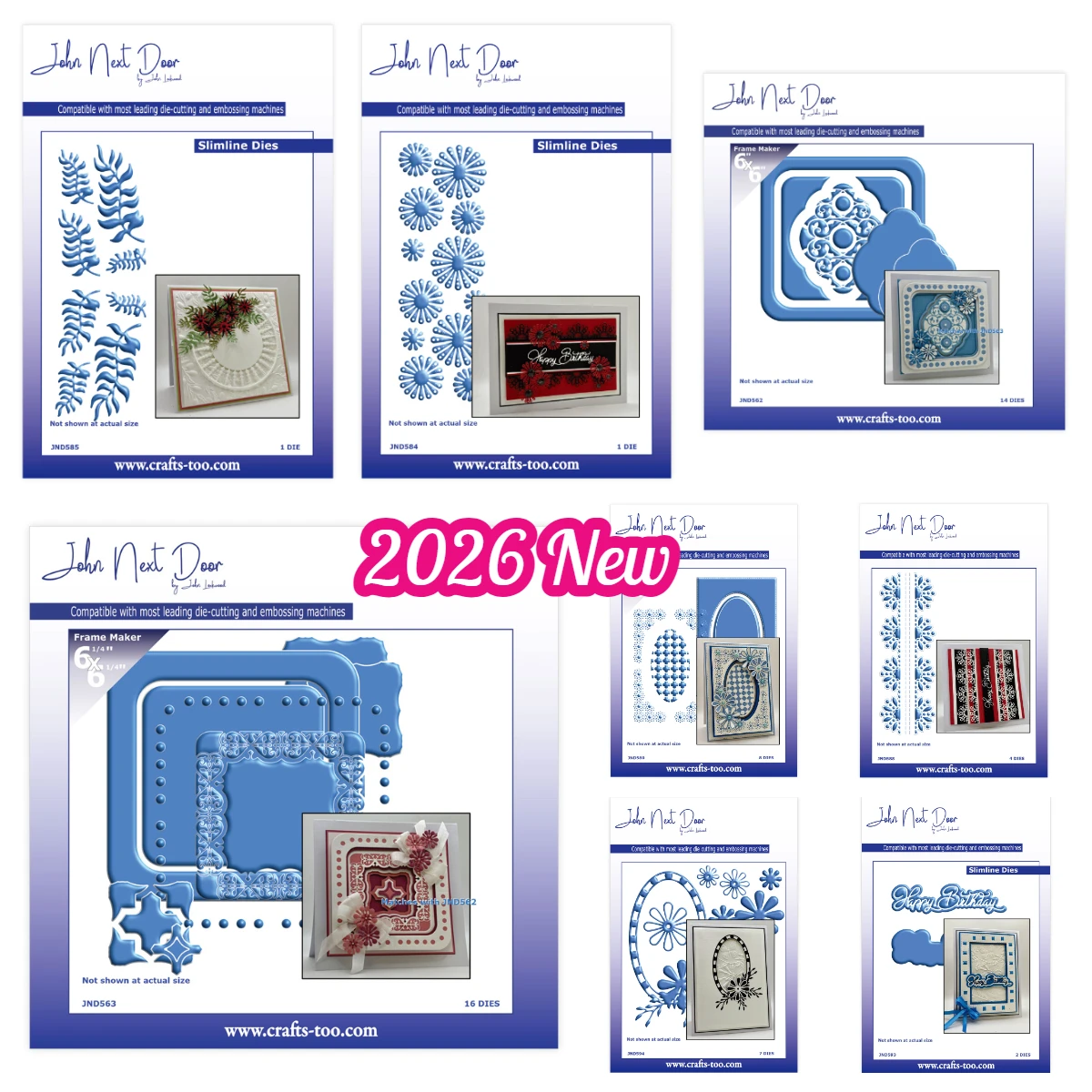 

April New Round Square Frame Maker Metal Cutting Dies Scrapbooking Embossed Make Paper Card Album DIY Craft Decoration