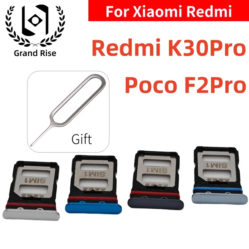 

SIM Card Tray For Redmi K30Pro RedmiK30 Xiaomi Poco F2Pro SIM Card Tray Slot Holder Adapter Micro SD Card Chip Drawer Holde