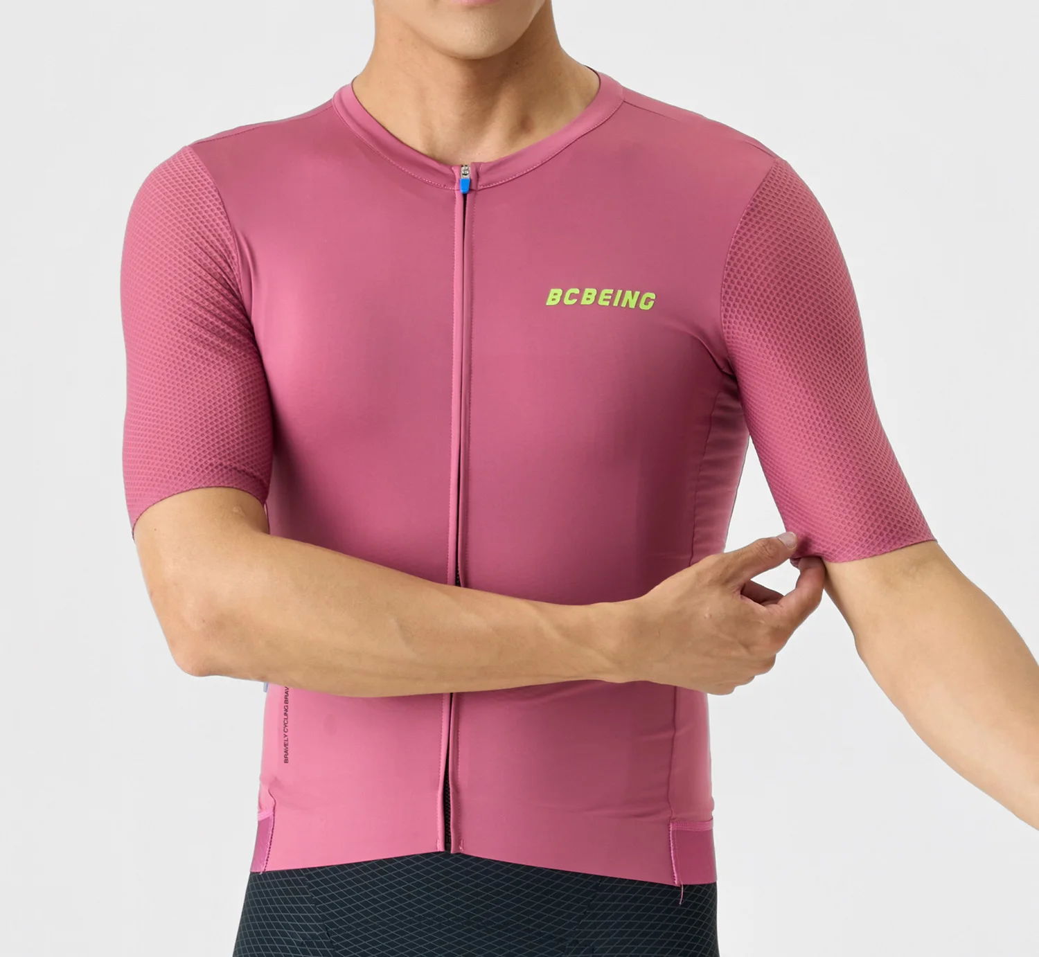 BCBE-ING Leichtes Radtrikot für Herren und Damen, atmungsaktives 3D-Netzgewebe, Fahrradtrikot mit kurzen Ärmeln, Radtrikot. – Detail 5
