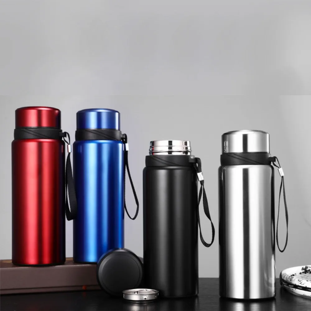 

800/1000ml Thermal Water Bottle Large Capacity Stainless Steel Vacuum Flasks with Filter Insulated Bottle Keep Cold and Hot
